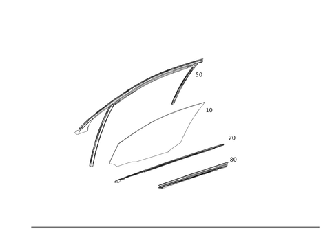 Driver Door Window System for 2013 Mercedes-Benz C250 #0