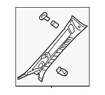 24769029007Q03 - Body: Windshield Pillar Trim for Mercedes-Benz Image