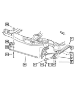 52106682AA - Front Suspension &amp; Drive: Front Sway Bar for Mopar Image