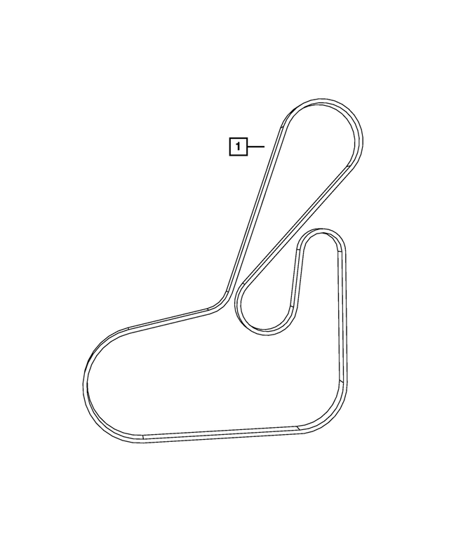 4893758AA - Cooling: Serpentine Belt for Jeep: Cherokee, Grand Cherokee Image