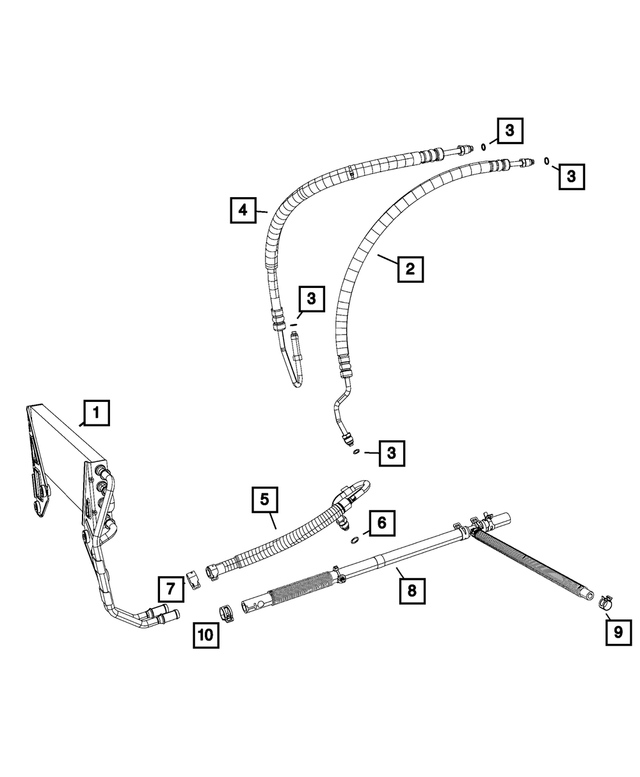 5154904AC - Steering: Power Steering Pressure Hose for Mopar Image