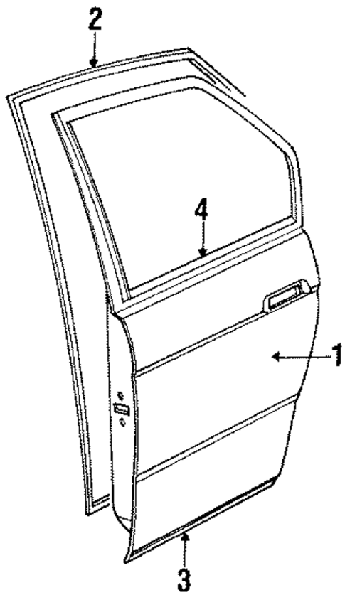 Door & Components for 1990 Nissan Axxess #0