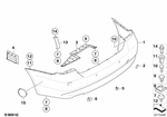 51127202706 - : Bumper Trim Panel, Primed, Rear for BMW Image