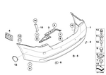 51127202706 - : Bumper Trim Panel, Primed, Rear for BMW Image