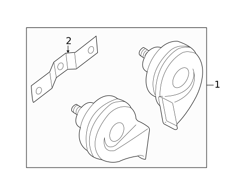 Horn for 1999 Nissan Quest #0