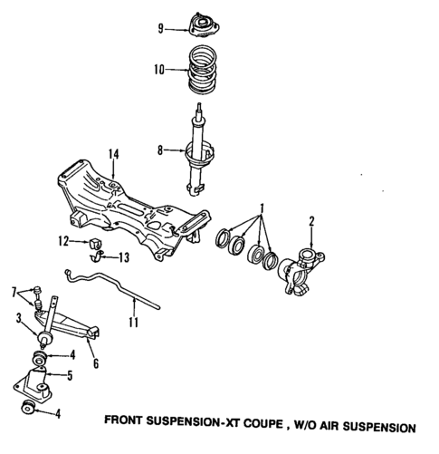 Suspension Components for 1991 Subaru XT #0