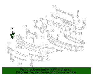 Passenger Side Front Bumper Fascia Seal 25926746 | OEM Parts Online