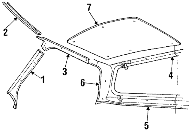 L584JS8 - Body: Windshield Trim for Mopar Image
