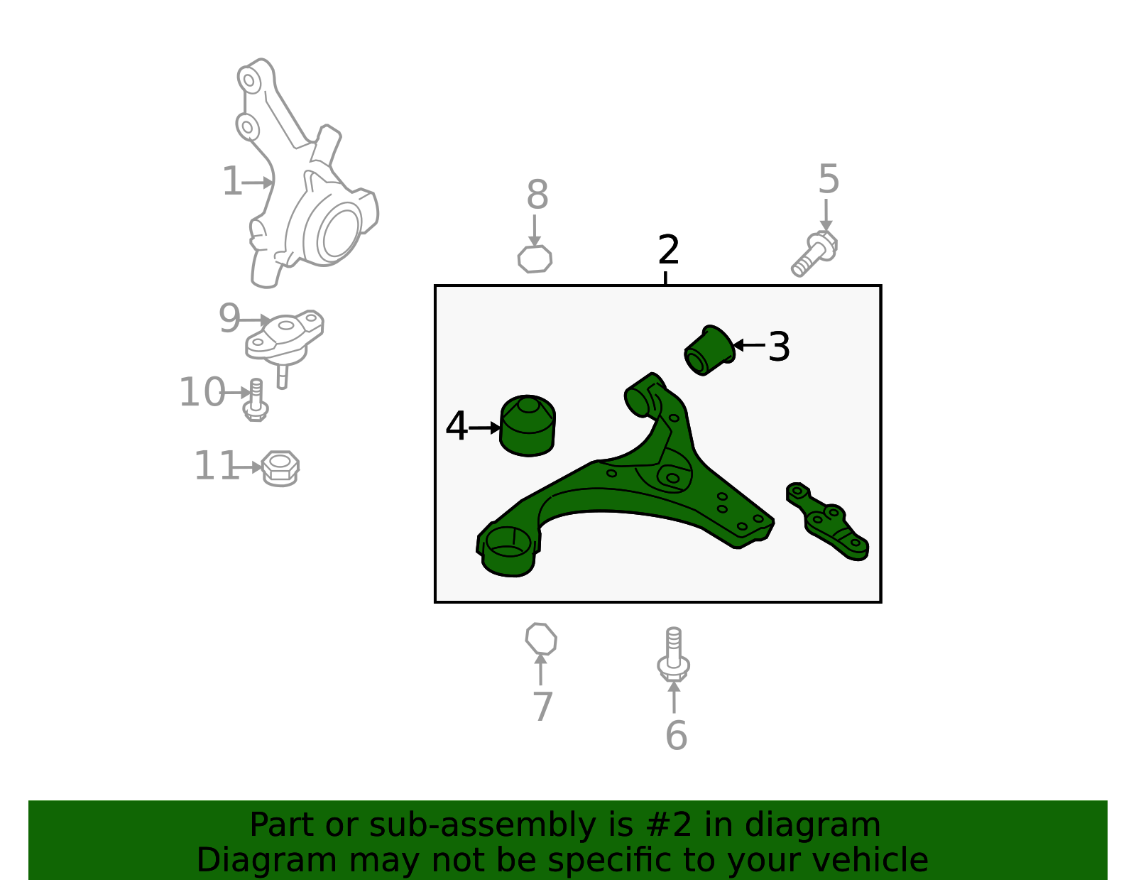 54501-2H000 - Lower Control Arm 2007-2012 Hyundai Elantra ...