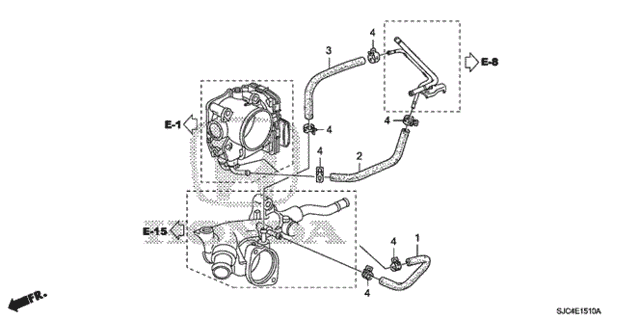 Water Hose (1) for 2007 Honda Ridgeline #0