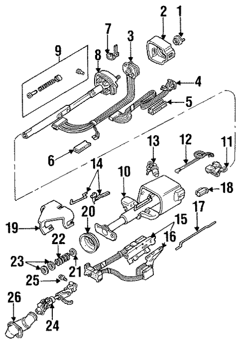 Steering Column Components for 1988 Buick Regal #1