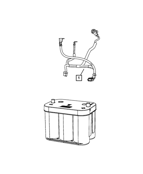Battery, Battery Tray and Cables for 2012 Dodge Journey #1