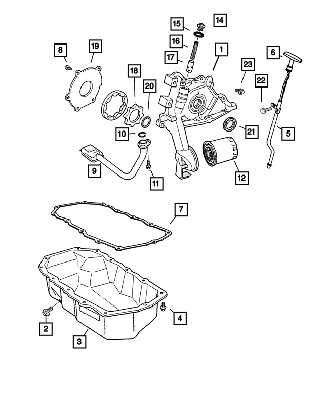 4781454AD - Engine 2.4L Four Cylinder: Engine Oil Pump for Mopar Image