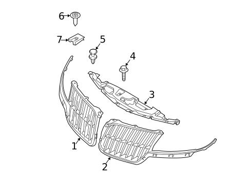 Grille & Components for 2012 Lincoln MKZ #0