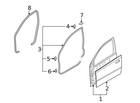 Door & Components for 2009 Chevrolet Aveo5 #0