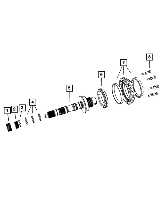 5078634AA - 62TE; 6-Speed; Automatic Transaxle: Caged Needle Bearing for Mopar Image image