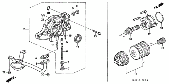 Oil Pump - Oil Strainer for 1995 Honda Civic #0