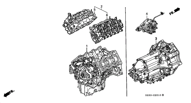 Engine Assy. - Transmission Assy. for 2001 Acura RL #0