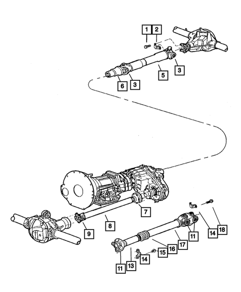 Propeller Shaft for 2003 Jeep Grand Cherokee #0