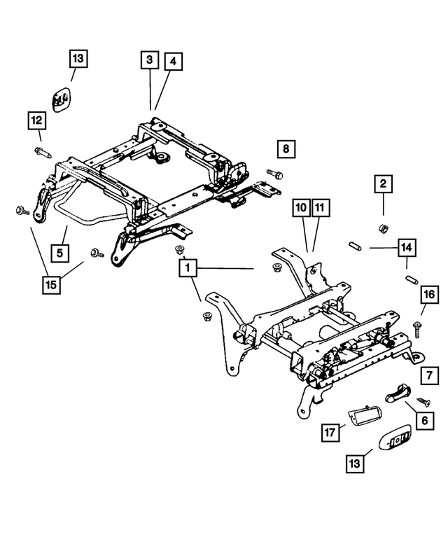 « 5183027AA – Interior Trim : Siège à Commande Manuelle Dispositif De Reglage pour Mopar Image »