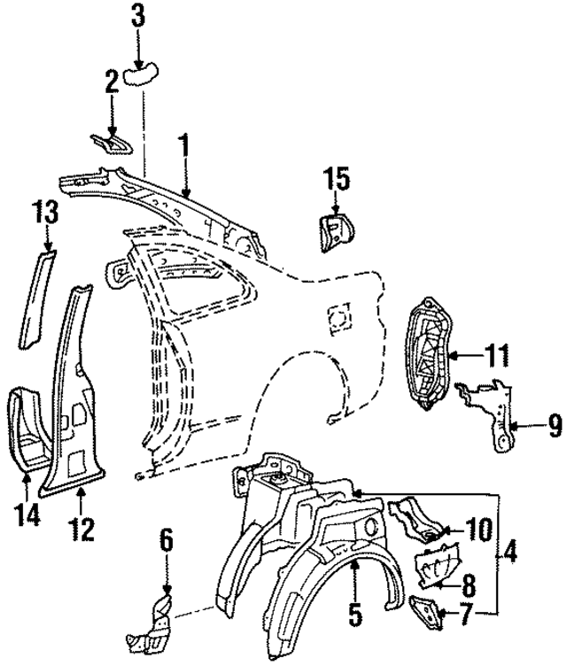 6173620200 - : Rear Brace for Toyota Image