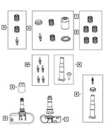 68023889AA - Wheels: Valve Stem Cap Kit for Mopar Image