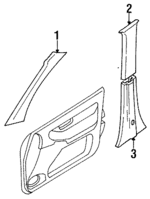 7691565Y00 - : Pillar Trim for Nissan: Sentra Image