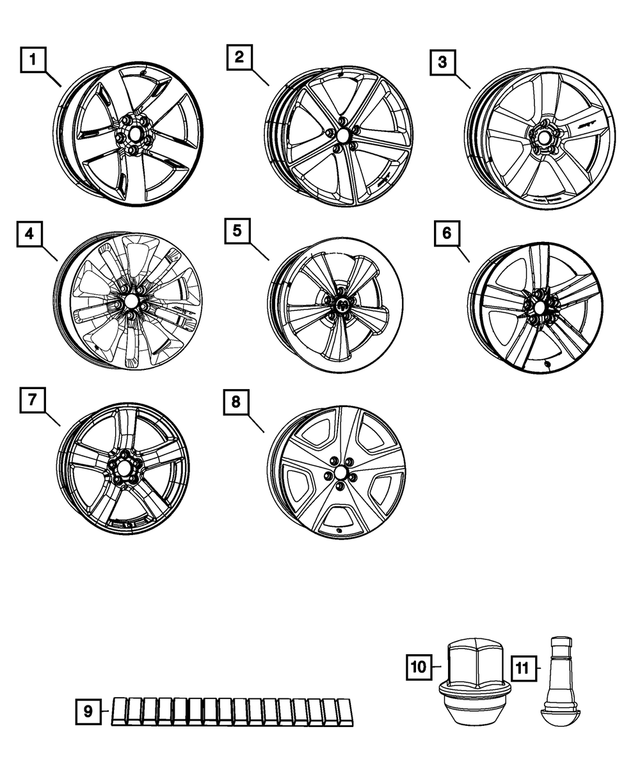 1UW00KDRAB - Wheels: Aluminum Wheel, Front Or Rear for Mopar Image image