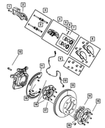 R8049151AD - Brakes: Disc Brake Caliper Assembly, Remanufactured, Left for Dodge: Ram 2500, Ram 3500 | Ram: 2500, 3500 Image