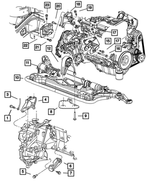 4578343AA - Engine Mounting: Transmission Mount Bracket for Mopar Image