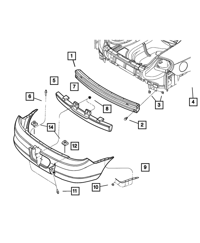 5012901AD - : Rear Fascia for Mopar Image