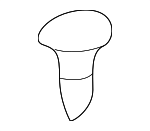 9090467023E2 - Body: Pkg Tray Trim Clip for Toyota Image