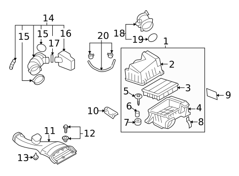 Air Intake for 2009 Hyundai Sonata #0