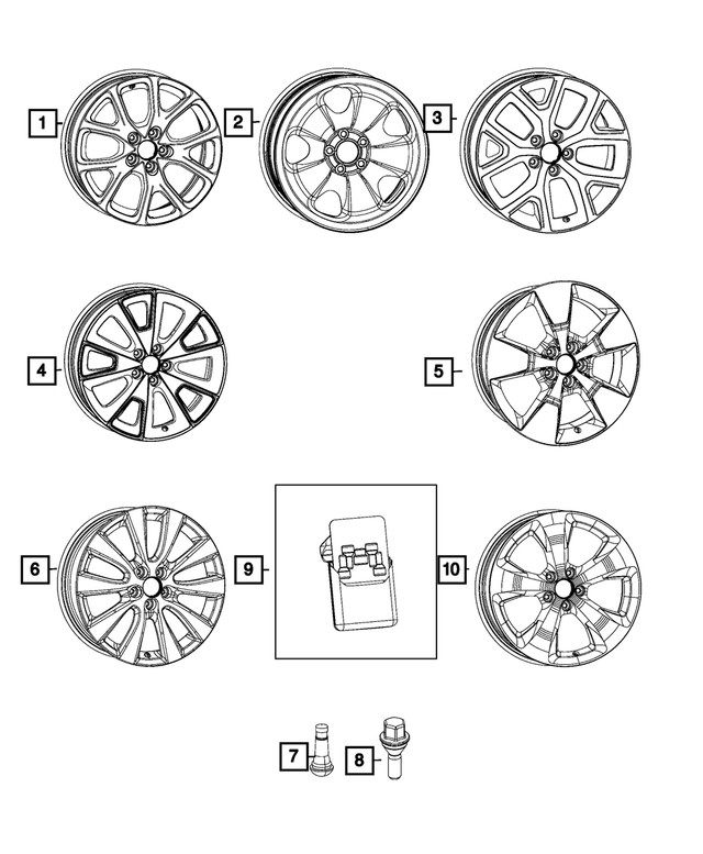 « 4726487AA – Wheels : Roue Verrou (ensemble), Export pour Mopar Image »