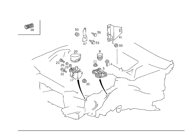 1295459440 - : Bracket for Mercedes-Benz Image