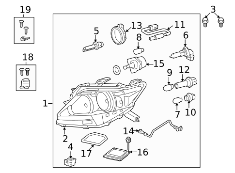 Bulbs - Chassis for 2012 Lexus RX350 #3