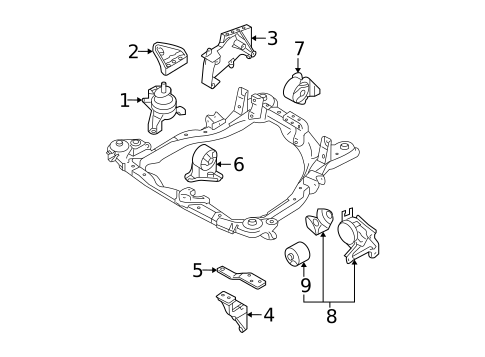 Engine & Trans Mounting for 2009 Kia Sportage #0