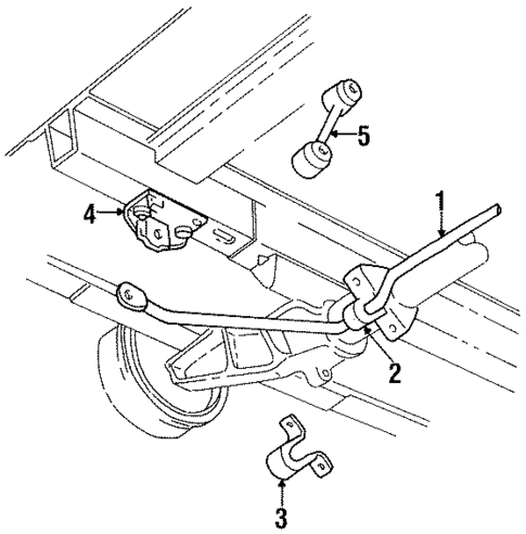Stabilizer Bar & Components for 1998 Dodge Caravan #0