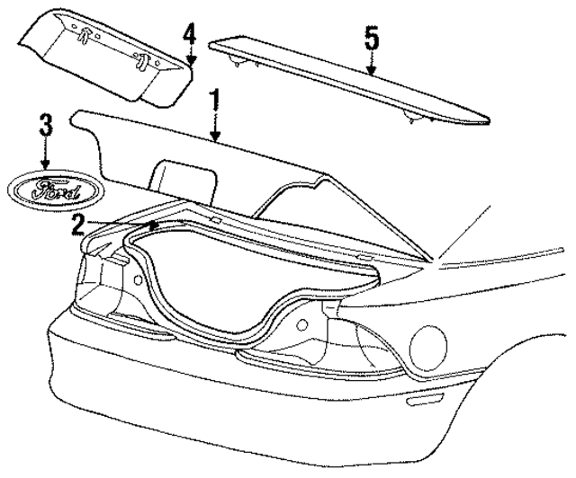 F6ZZ6340110AA - Body: Trunk Lid for Ford Image