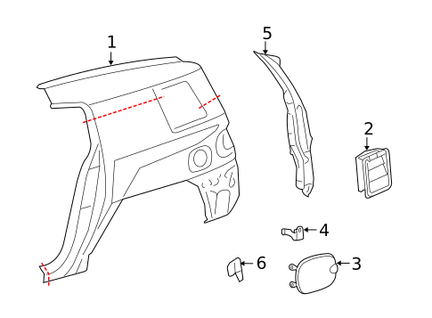 Quarter Panel & Components for 2013 Toyota FJ Cruiser #0