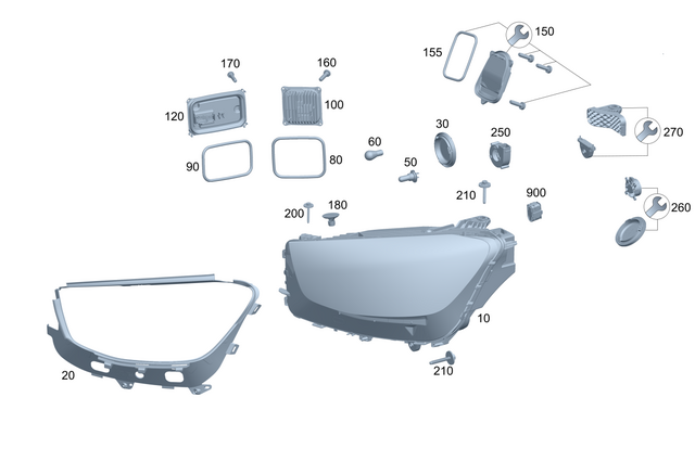 2539060901 - Electrical System: Lamp Unit for Mercedes-Benz Image image