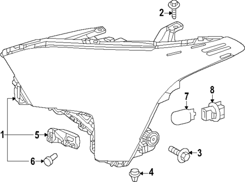 Headlamp Components for 2025 Toyota Tacoma #0
