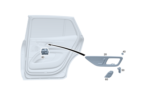 Switch in Rear Door Trim for 2025 Mercedes-Benz EQE 500 SUV #0