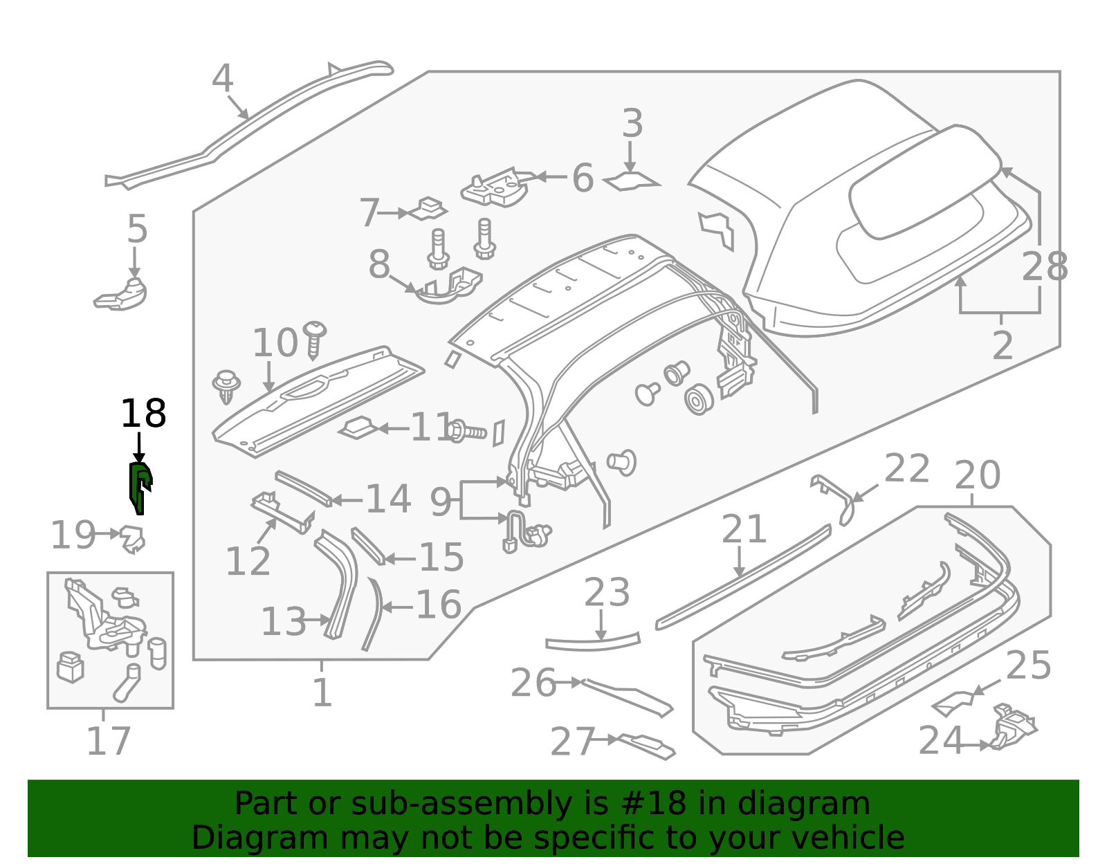 にゃページ N243-R1-721A - Convertible Top Seal - 2016-2025 Mazda MX-5 Miata