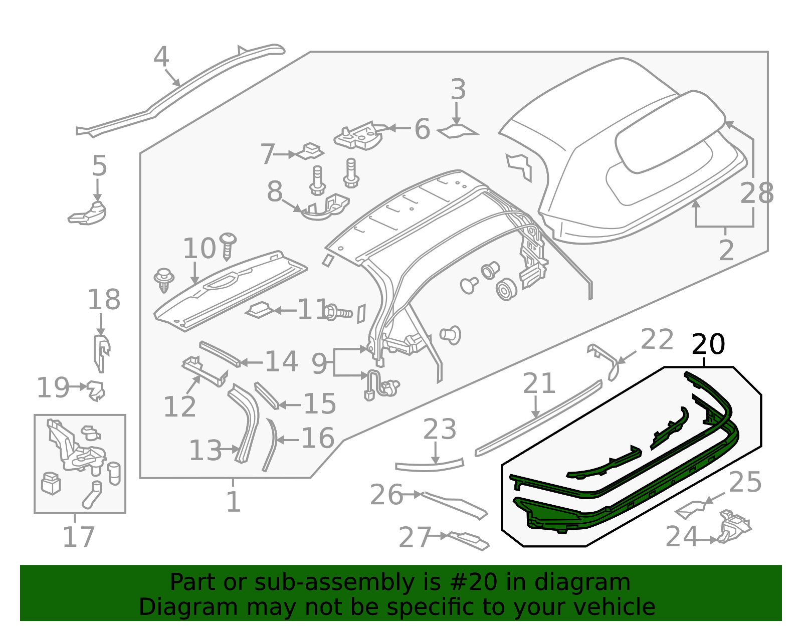 2016-2025 Mazda MX-5 Miata Mold Beltline Rear N243-R1-750H | OEM