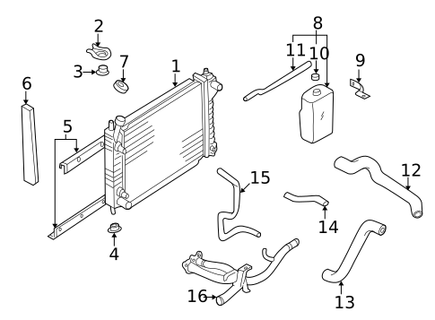 Radiator & Components for 2002 Nissan Quest #0