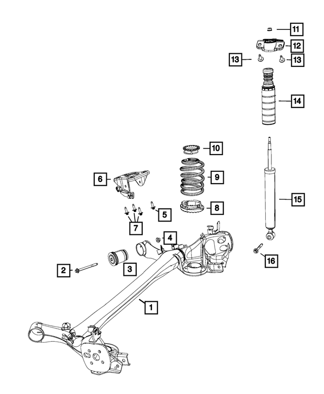 68719762AA - Rear Suspension: Rear Axle Assembly for Mopar Image