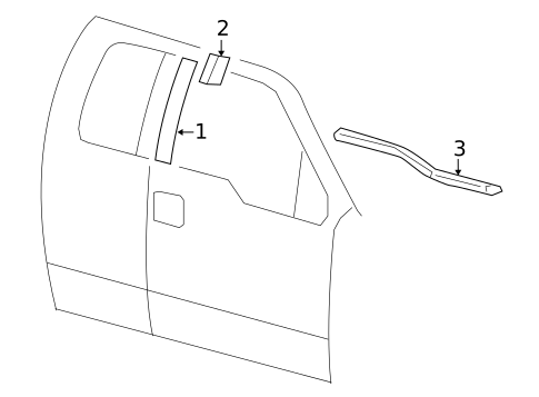 Exterior Trim - Front Door for 2008 Ford F-150 #0