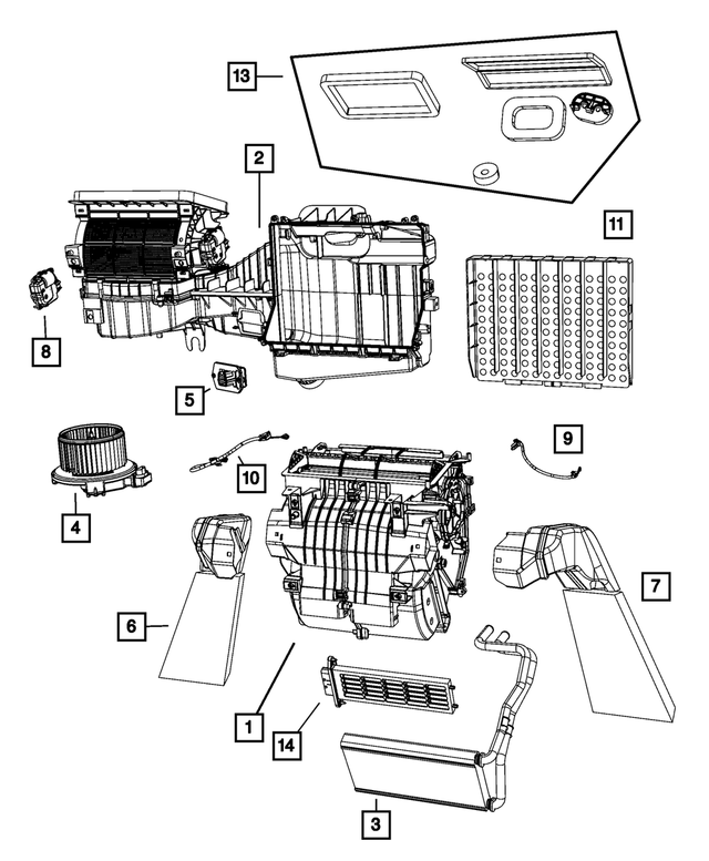 « 68004193AA – Air Conditioning &amp; Heater : Chauffage Noyau pour Mopar Image »