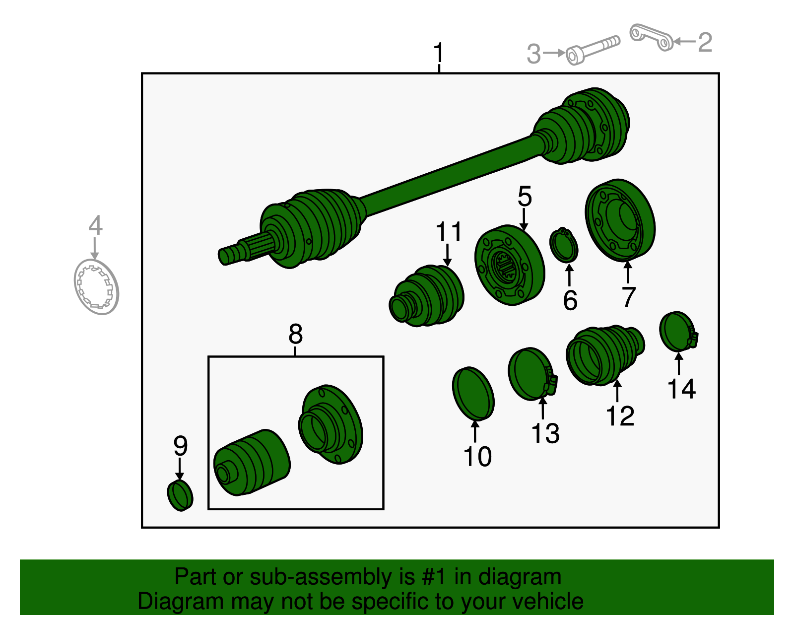 Axle Assembly - Porsche (9P1-407-271-B)